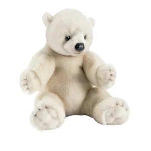 Peluche ours polaire  - Assis 35 cm  -  Anima