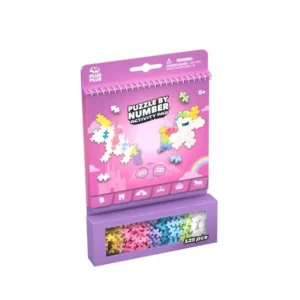 Jeu construction bleu bloc d'activités - Licorne - Plus Plus