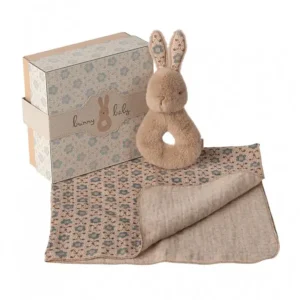 Coffret de naissance lapin - Crème Pêche - Maileg
