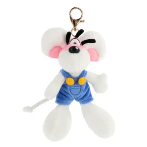 Porte-clés peluche - Diddl en salopette bleue - Diddl