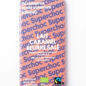 Supersec -- Tablette chocolat lait caramel beurre salé bio - 70 g