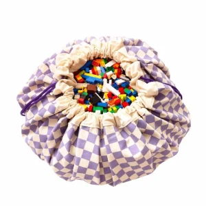 Tapis de jeu 2 en 1 - Vichy Violet -  Play&Go