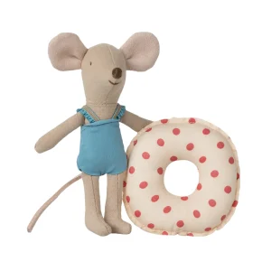 Souris petite soeur - Maillot de bain & sa bouée à pois - Maileg