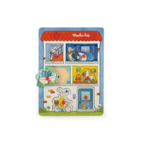 Puzzle sonore en bois - Puce & Pilou - Moulin Roty