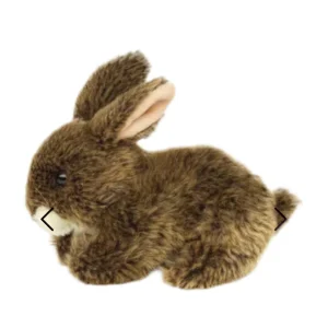Peluche lapin couché - 18 cm  -  Unitoys