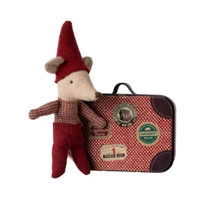 Souris de Noël - bébé et sa valise - Maileg