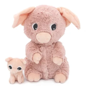 Peluche cochon maman et son bébé - Les Ptipotos  -  Déglingos