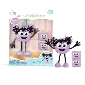 Personnage et 2 cubes lumineux - Violet - Glo Pals