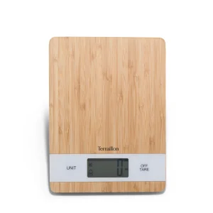 BAMBOO USB - Balance de cuisine en bambou naturel et sans pile