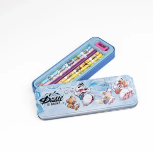 Plumier métal et ses 6 crayons de couleurs - Diddl