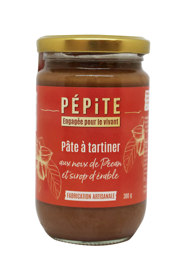 Pépite -- Pâte à tartiner aux noix de pécan et sirop d'érable bio - 300 g