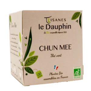 Tisanes Le Dauphin -- Thé vert bio chun mee - 20 infusettes