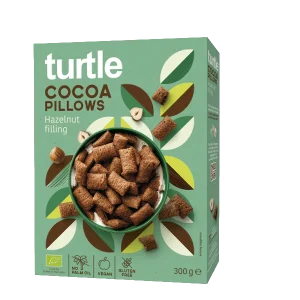 Turtle -- Carrés croustillants fourrés de crème de noisette, bio et sans gluten - 300 g