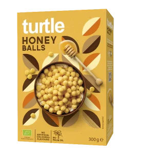 Turtle -- Boules de céréales croustillantes bio enrobées de miel - 300 g