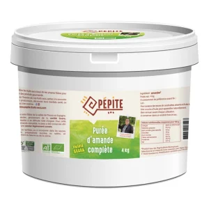 Pépite -- 1 seau de purée d'amandes complètes bio Vrac - 4 kg