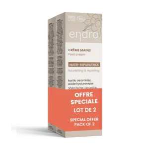 Endro -- Duo 2 crèmes nutri-réparatrices mains - 2 x 50mL